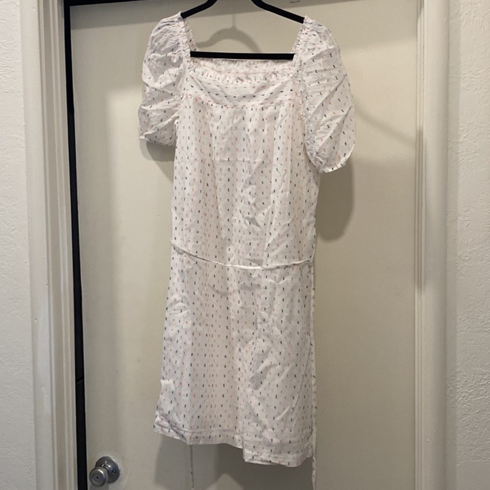 NWT Loft Clip Square Neck Shift dress